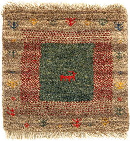 Foundry Select Rust and Beige Persian Gabbeh Lori Baft Scatter Rug 1'4\