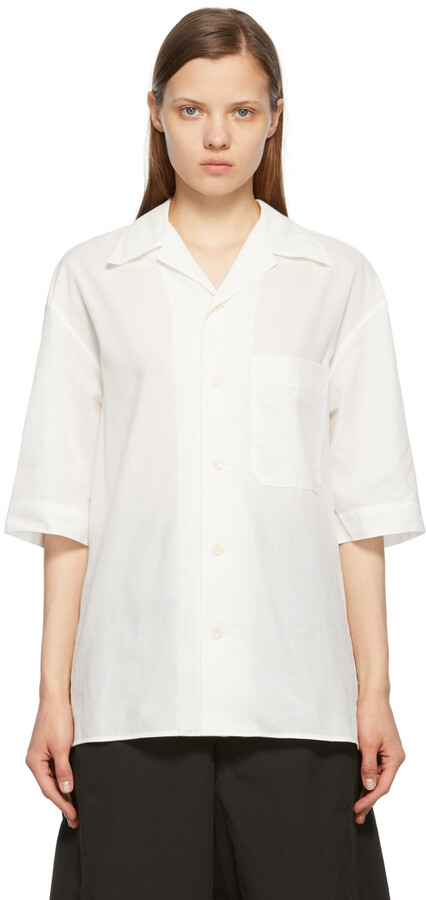 Lemaire White Cotton Short Sleeve Shirt - ShopStyle