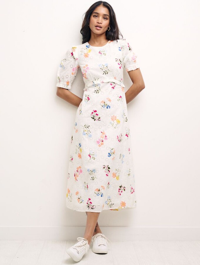 Nobody's Child Felicia Broderie Floral Midi Dress ShopStyle