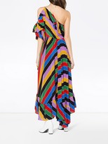 Thumbnail for your product : Philosophy di Lorenzo Serafini Striped One-Shoulder Dress