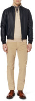 Thumbnail for your product : Loro Piana Roadster Zip-Collar Striped Cashmere Sweater