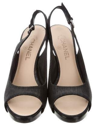 Chanel CC Slingback Sandals