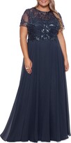 Thumbnail for your product : Xscape Evenings Beaded Chiffon A-Line Gown