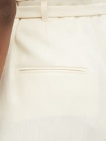 Thumbnail for your product : Gabriela Hearst Vargas High-rise Linen-twill Suit Trousers - Ivory