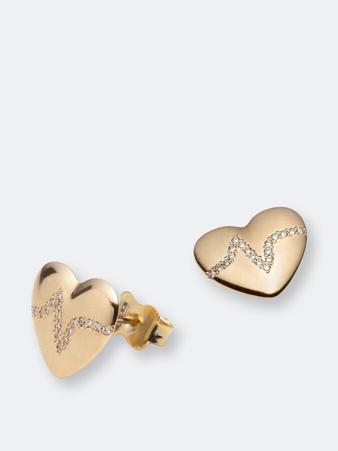 With Love Darling Heartbeat Studs Big - ShopStyle Earrings