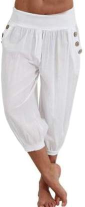 Wenko Joe JWK Womens Yoga Trousers Jogger Harem Solid Capri Plus Size Pants XL
