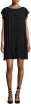 Thumbnail for your product : Max Studio Cap-Sleeve Pleated Chiffon Dress, Black
