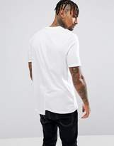 Thumbnail for your product : ASOS Relaxed T-Shirt With Rib Cuff And Stepped Hem
