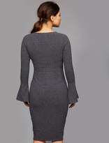 Thumbnail for your product : A Pea in the Pod Rib Knit Bell Sleeve Maternity Dress