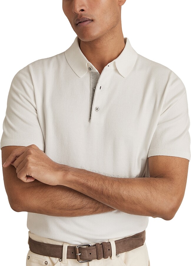 Reiss Finch Half Button Cotton Polo Shirt
