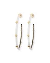 Thumbnail for your product : Armenta Old World White Enamel Crivelli Hoop Earrings