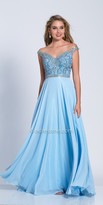 Thumbnail for your product : Dave and Johnny V-shape Off the Shoulder Beaded Prom Dress