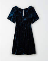 Thumbnail for your product : Aeo AE Crushed Velvet Flutter Sleeve Dress