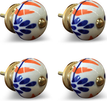 Taj Hotel Handpainted Round Knob