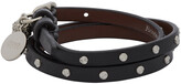 Thumbnail for your product : Alexander McQueen Silver & Black Wraparound Studded Bracelet