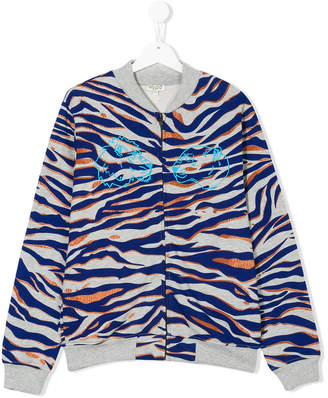 Kenzo Kids tiger print bomber jacket