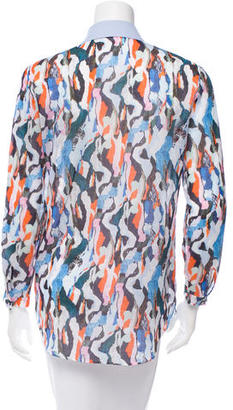 Carven Printed Button-Up Top