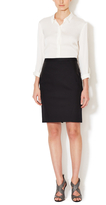Thumbnail for your product : Elie Tahari Maureen Leather Trimmed Skirt