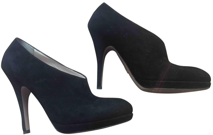 prada velvet ankle boots