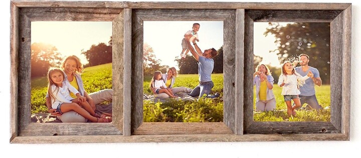 Etsy Barnwoodusa Signature 3 Collage Photo Frame - 100% Genuine Reclaimed Wood