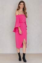Thumbnail for your product : Lavish Alice Bell Frill Sleeve Dress Pink