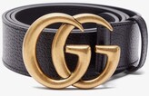 Thumbnail for your product : Gucci GG Textured-leather Belt - Black