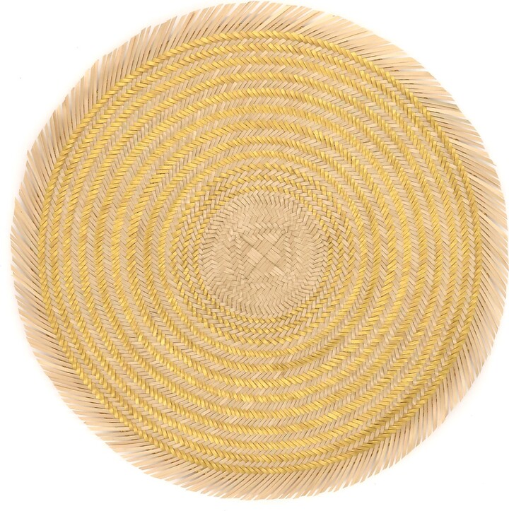Washein Set x 4 Natural Straw Gold Large Round Placemats ShopStyle