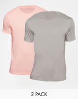 Thumbnail for your product : A. J. Morgan ASOS T-Shirt With Crew Neck 2 Pack Save 17%