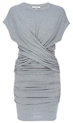 frame shirred muscle tee dress