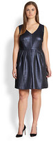 Thumbnail for your product : Kay Unger Kay Unger, Sizes 14-24 Metallic Jacquard Party Dress