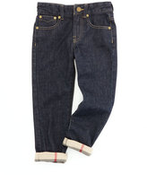 Thumbnail for your product : Burberry Boys' Check-Cuff Jeans, Indigo, 4Y-10Y
