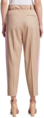 Peter Pilotto Satin-Trimmed Cropped Wool Trousers