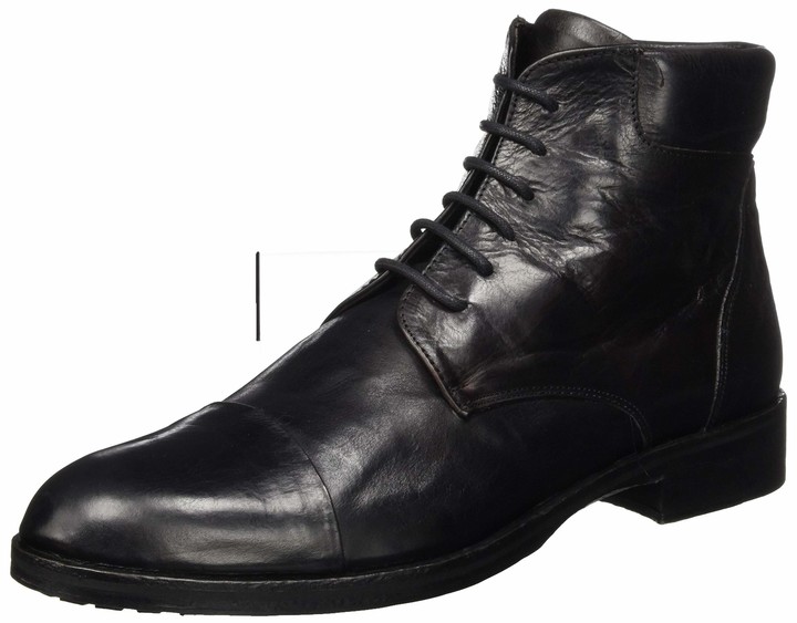 mens cap toe boots black