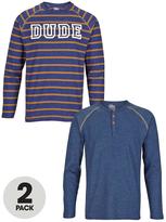 Thumbnail for your product : Demo Boys Long Sleeve Tops (2 Pack)