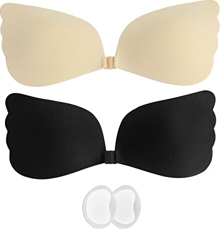 Bafully Invisible Adhesive Strapless Bra Sticky Push Up Silicone Bra ...