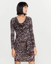 Thumbnail for your product : Roberto Cavalli Leopard Print Draped Dress