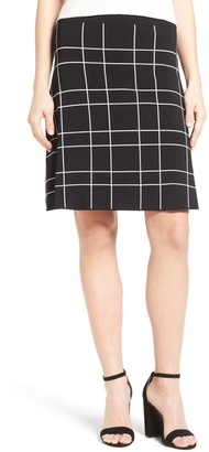 Halogen Windowpane Knit Skirt