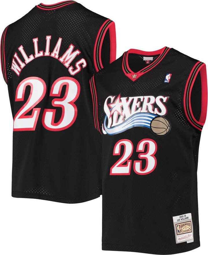 Mitchell & Ness Men's Lou Williams Black Philadelphia 76ers 2005-06 Hardwood Classics Swingman Jersey