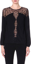 Thumbnail for your product : Temperley London Embroidered sheer-panel top