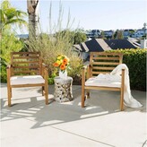 Thumbnail for your product : Christopher Knight Home Emilano Set of 2 Acacia Wood Club Chair - Natural Stained