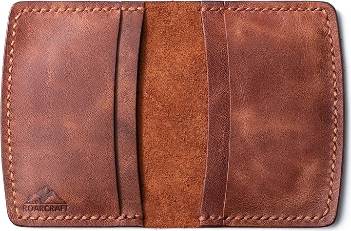 Roarcraft Brown Leather Card Holder Wallet - Etenna - Tobacco