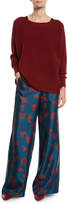 Thumbnail for your product : Lafayette 148 New York Hester Fluid Fans on Silk Wide-Leg Pants
