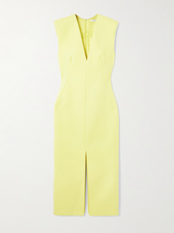 Givenchy Wool-blend Midi Dress - Yellow