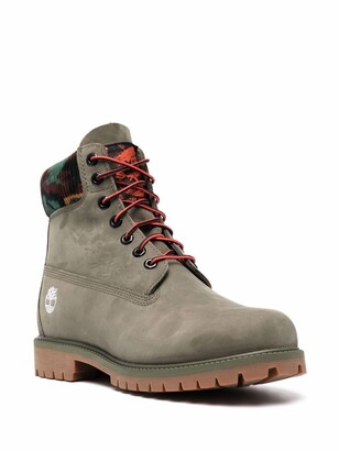 fluctuate bronze Thorough Timberland Camouflage-Detail Suede Ankle Boots - ShopStyle