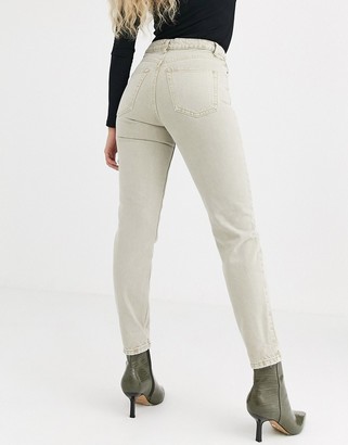 Topshop mom jeans in sand