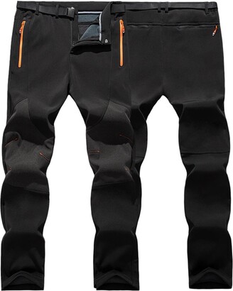 MAGCOMSEN Men's Fleece Lined Winter Tactical Military Pants Multiple  Pockets Hiking Snow Ski Pants
