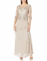 Thumbnail for your product : Le Bos Women's Embroidered Mesh Popover Tiered Long Dress