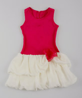 Thumbnail for your product : CRa Fuchsia & ̈me Drop-Waist Dress - Toddler & Girls
