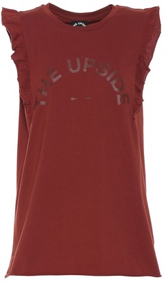 The Upside Printed cotton-jersey tank top