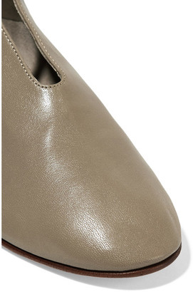 Martiniano Bootie Leather Ankle Boots - Gray